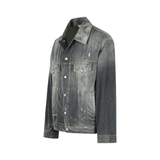 Acne Studios Button-Up Distressed Denim Jacket