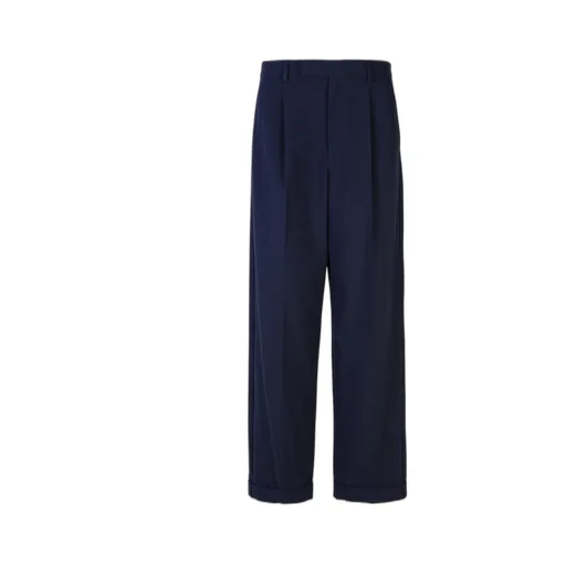 Marissa Navy Viscose Blend Trousers
