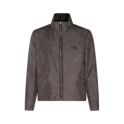 Berluti Logo Patch Zip-Up Jacket