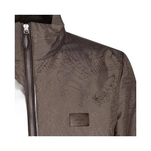 Berluti Logo Patch Zip-Up Jacket