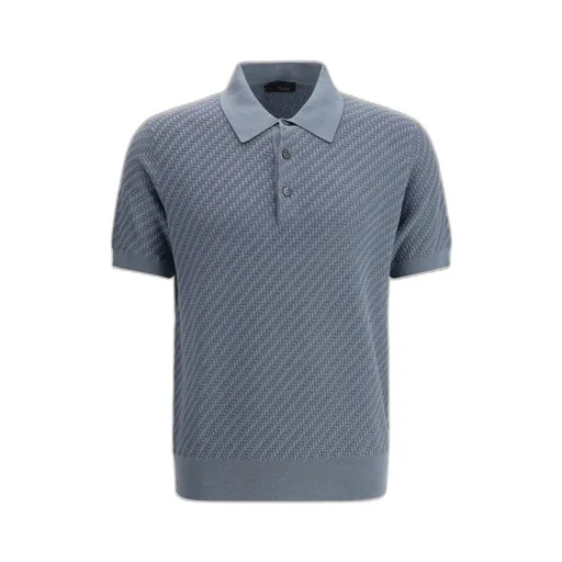Brioni Textured Woven Polo Shirt