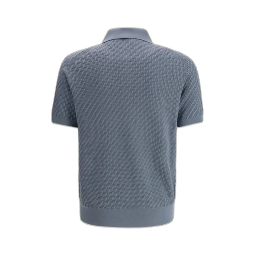 Brioni Textured Woven Polo Shirt