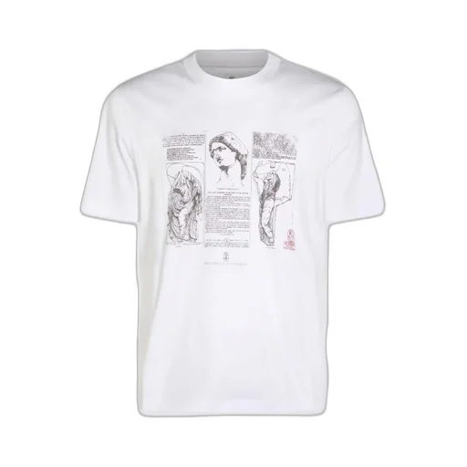 Brunello Cucinelli Graphic Printed Crewneck T-Shirt