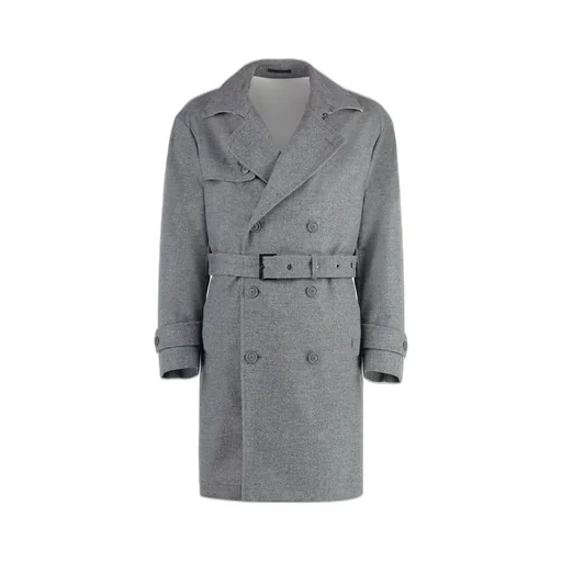 Boss Hugo Boss Belted Flannel Trench Coat