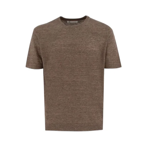 Brunello Cucinelli Short-Sleeve Ribbed T-Shirt