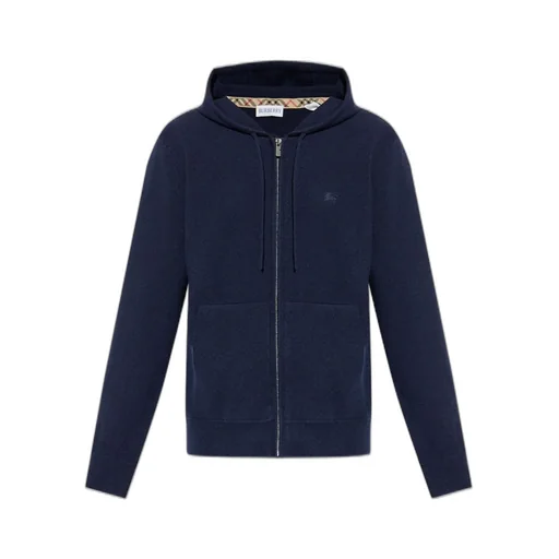 Burberry Ekd Embroidered Zip-Up Hoodie