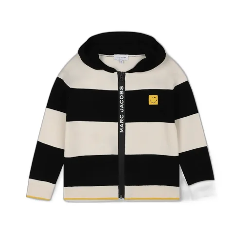 The Marc Jacobs Kids Smiley Patch Zip-Up Cardigan