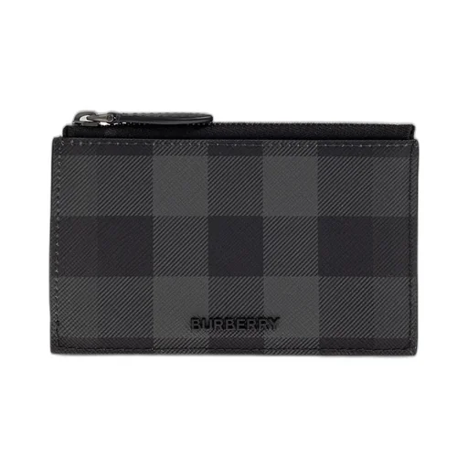 Burberry Logo Lettering Check Wallet