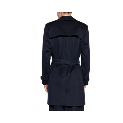 Burberry Double Breasted Belted Mid-Length Trench Coat
