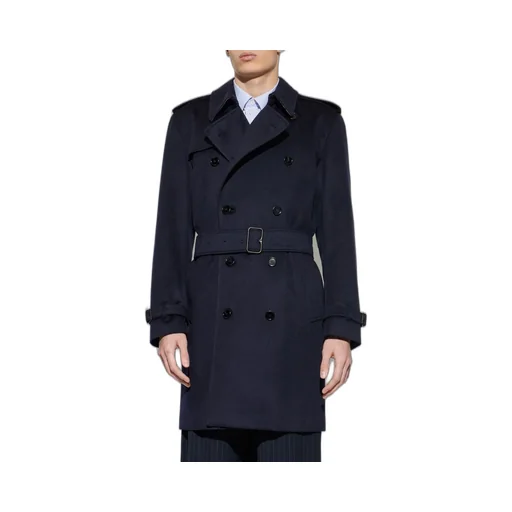 Burberry Double Breasted Belted Mid-Length Trench Coat