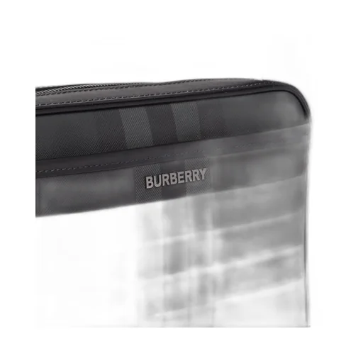 Burberry Logo Plaque Checked Messenger Bag
