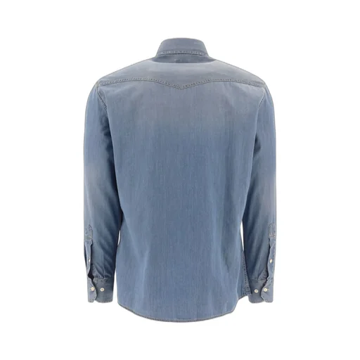 Brunello Cucinelli Long-Sleeved Denim Shirt