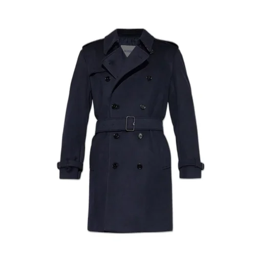 Burberry Double Breasted Belted Mid-Length Trench Coat