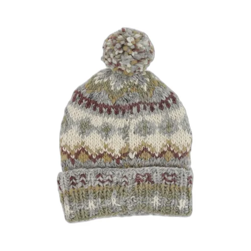 Chamula Fair Isle Pom-Pom Hat