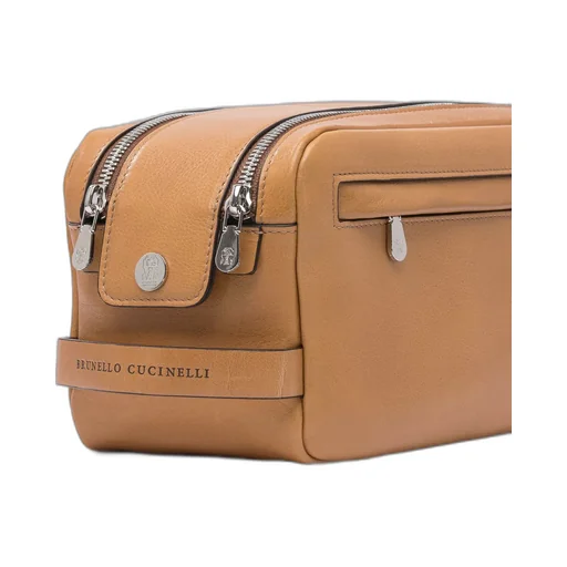 Brunello Cucinelli Double Zipper Beauty Case