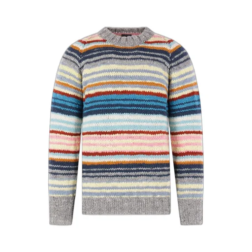 Chamula Striped Crew Neck Knitted Sweater