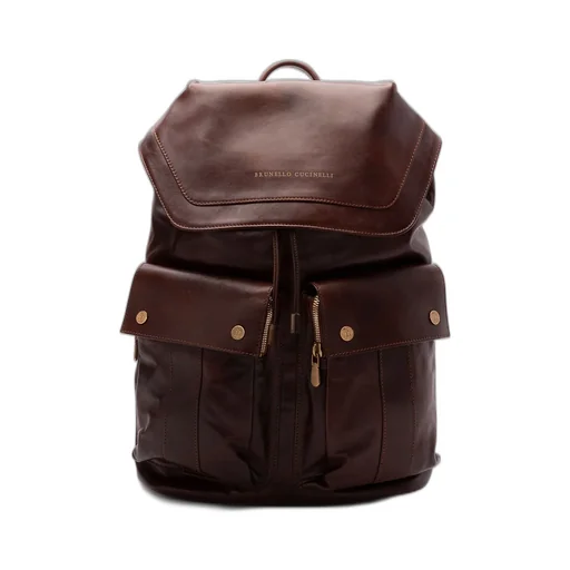 Brunello Cucinelli Logo Stamp Backpack
