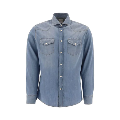 Brunello Cucinelli Long-Sleeved Denim Shirt