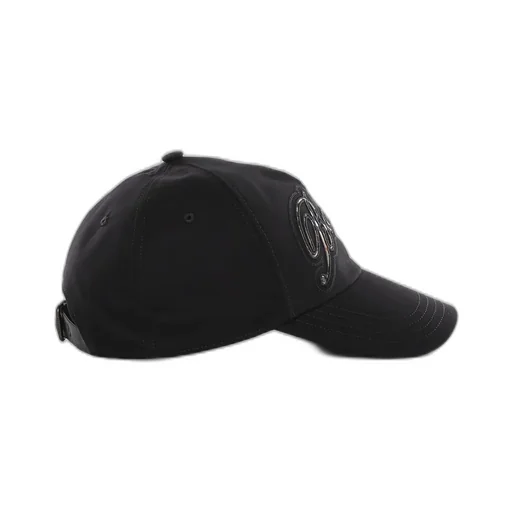 Burberry Check Cursive Logo Gabardine Baseball Cap
