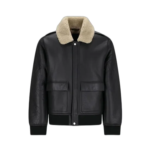 Calvin Klein Shearling Collar Bomber Jacket
