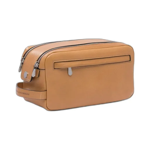 Brunello Cucinelli Double Zipper Beauty Case