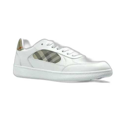Burberry Check Detailed Lace-Up Sneakers