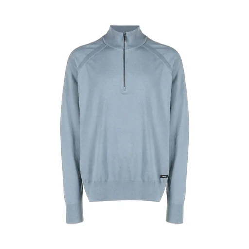 Calvin Klein High Neck Quarter-Zipped Jumper