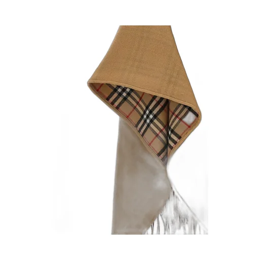 Burberry Checked Fringed-Edge Reversible Cape