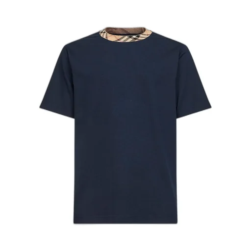 Burberry Check Trim Crewneck T-Shirt