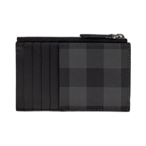 Burberry Logo Lettering Check Wallet