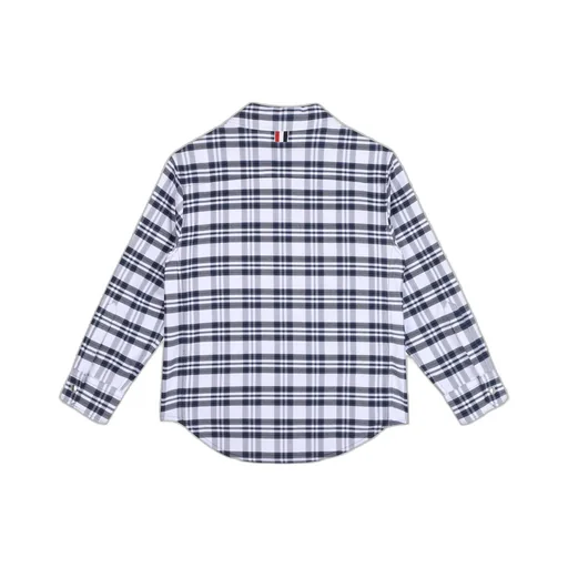 Thom Browne Kids Plaid Button-Down Shirt