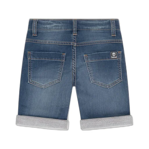Timberland Kids Logo-Patch Denim Shorts