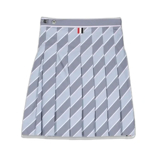 Thom Browne Kids Striped Pleated Skirt
