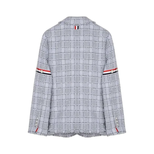 Thom Browne Kids Check Pattern Jacket