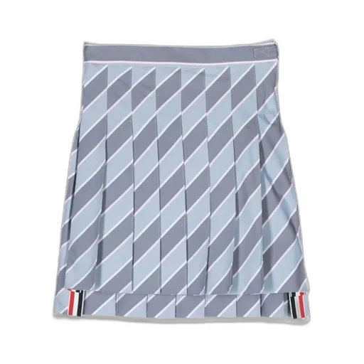 Thom Browne Kids Striped Pleated Skirt