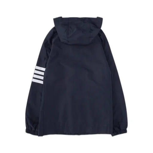 Thom Browne Kids 4-Bar Stripe Zipped Hooded Jacket