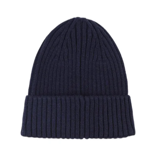 Timberland Kids Logo Patch Turn-Up Brim Ribbed Beanie