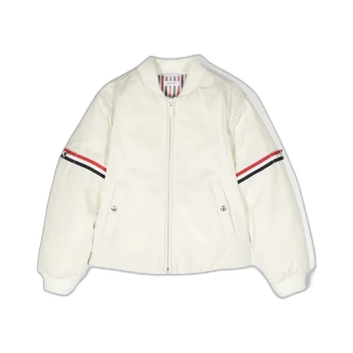 Thom Browne Kids Striped Bomber Jacket