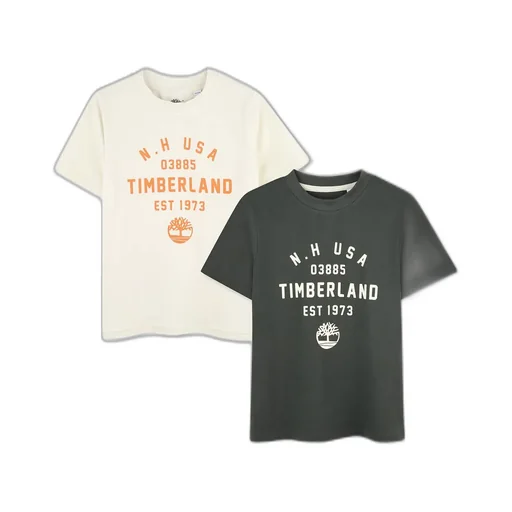 Timberland Kids Pack Of Two Crewneck Printed T-Shirts