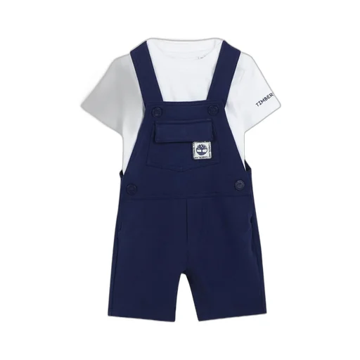 Timberland Kids Crewneck T-Shirt And Overalls Set