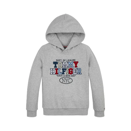 Tommy Hilfiger Junior Logo-Embroidered Long-Sleeved Hoodie