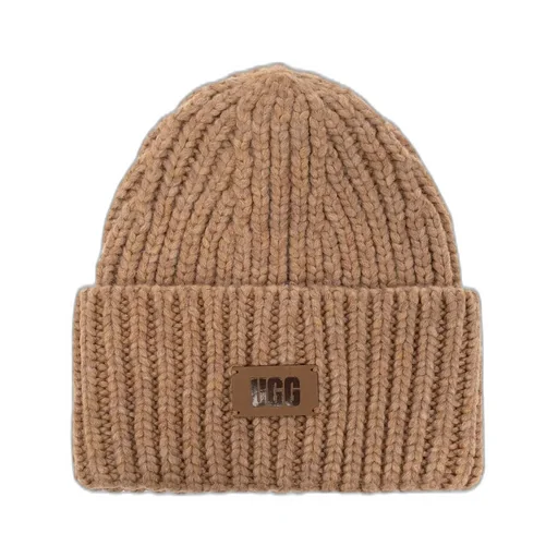 Ugg Kids Logo Patch Chunky Rib-Knit Beanie