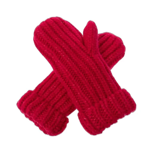 Ugg Kids Logo Patch Chunky Knit Mittens