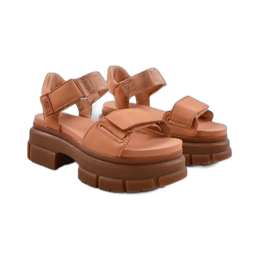 Ugg Kids Ashton Logo Embossed Ankle Strap Sandals