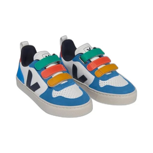 Veja Kids V-10 Logo Patch Panelled Sneakers