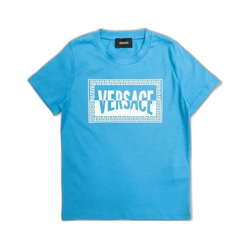 Versace Kids Logo Printed Crewneck T-Shirt