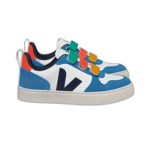 Veja Kids V-10 Logo Patch Panelled Sneakers