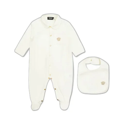 Versace Kids Medusa Patch Bodysuit And Bib