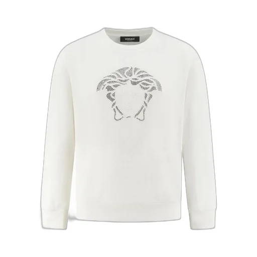 Versace Kids Medusa Head Embellished Crewneck Sweatshirt