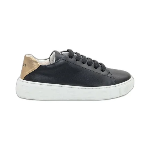Versace Kids Greca-Detailed Lace-Up Sneakers